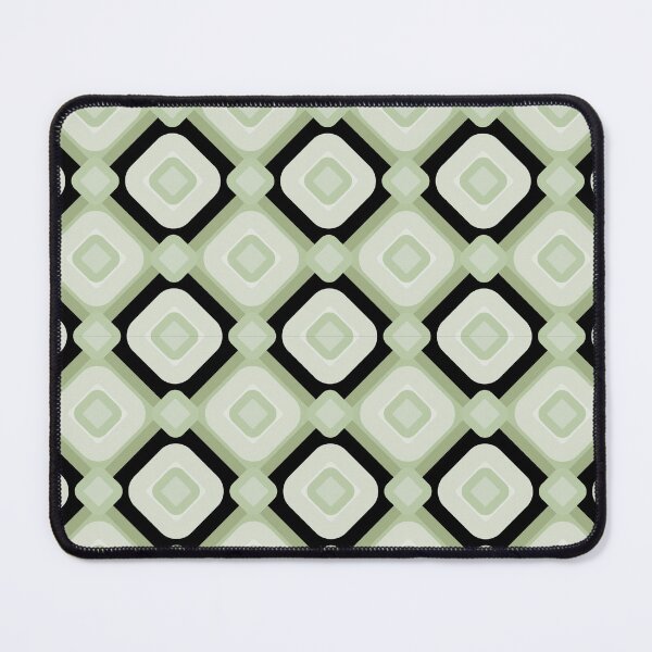 Item preview, Mid Century Retro Sage and Olive Green Geometric Diamond Pattern designed and sold by ​Jyoti Digital Artist.