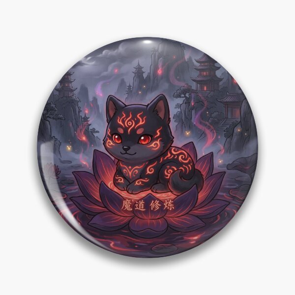 Item preview, Chibi Dark Shiba Inu Demon Cultivation Xianxia Art designed and sold by uegi.