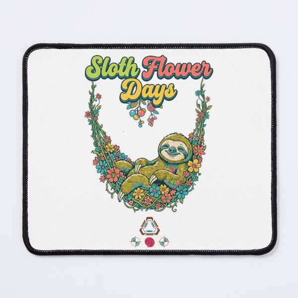 Item preview, Sloth Flower Days designed and sold by m-yoga-store.