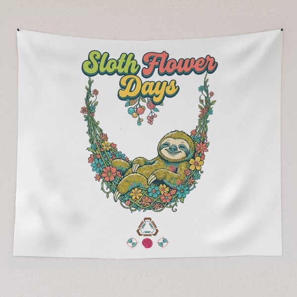 Item preview, Sloth Flower Days designed and sold by m-yoga-store.