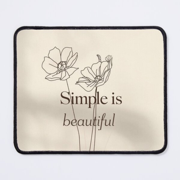 Item preview, Simple Is Beautiful Floral Quote Art designed and sold by NNCollection.