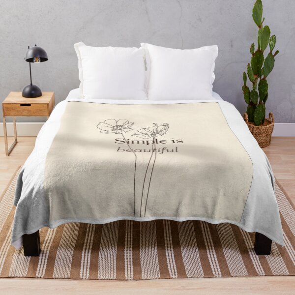 Item preview, Simple Is Beautiful Floral Quote Art designed and sold by NNCollection.