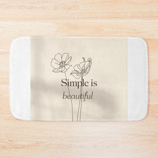Item preview, Simple Is Beautiful Floral Quote Art designed and sold by NNCollection.