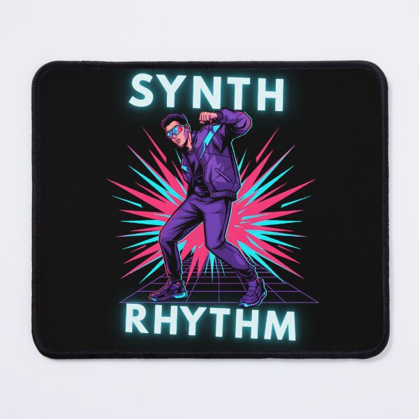 Item preview, Synth.Rhythm Retro Lines Synth Dancer Neon Glow designed and sold by LeSoniPapaPrint.