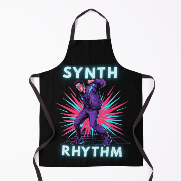 Item preview, Synth.Rhythm Retro Lines Synth Dancer Neon Glow designed and sold by LeSoniPapaPrint.