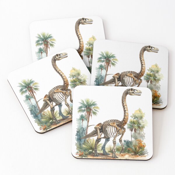 Item preview, Brachiosaurus skeleton in the primeval forest, dinosaur designed and sold by LiskoDesign.