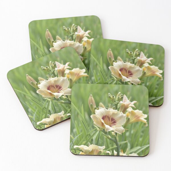 Item preview, Cream Pink Daylily in Garden Vertical Portrait Art designed and sold by TathataPhotos.