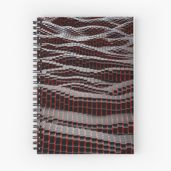 Item preview, Black and Red Hexagon Column Tech Wave Pattern designed and sold by Aimaniia666.