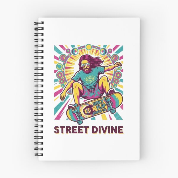 Item preview, Jesus Skateboarding - Funny Christian Skateboarding Humor Sarcastic Jesus Skating Longboard designed and sold by Sloyar.