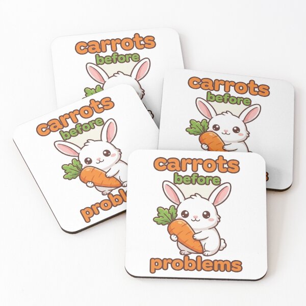 Item preview, Carrots Before Problems Cute Bunny PNG | Funny Rabbit Cartoon designed and sold by morning sun.