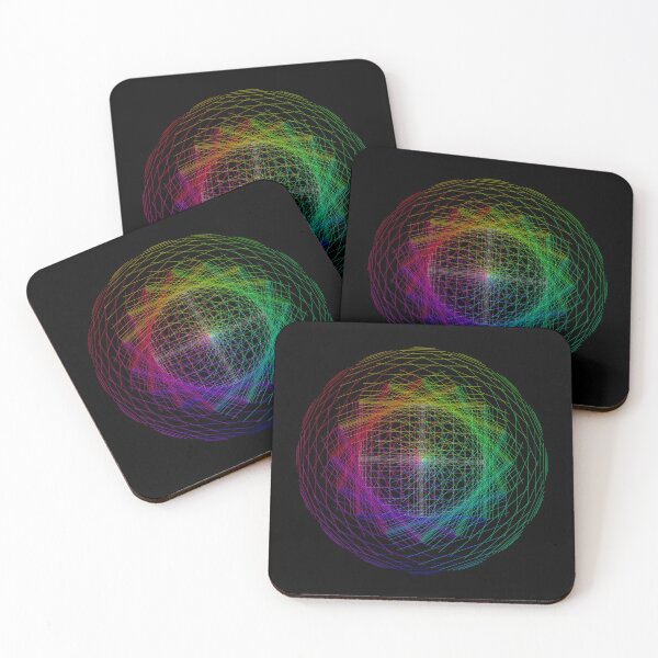 Item preview, Sacred Geometry Fibonacci Neon Art Print Op Art designed and sold by Alejandro Stein.