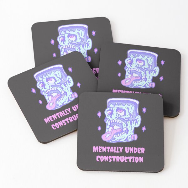 Item preview, Funny Frankenstein Mentally Under Construction Illustration designed and sold by beboplab.