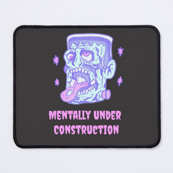 Item preview, Funny Frankenstein Mentally Under Construction Illustration designed and sold by beboplab.