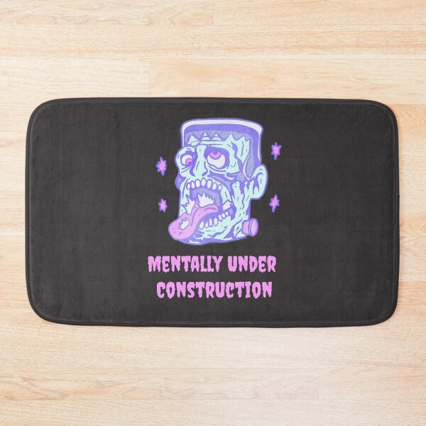 Item preview, Funny Frankenstein Mentally Under Construction Illustration designed and sold by beboplab.