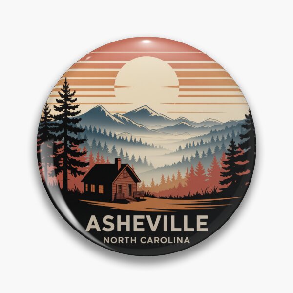 Item preview, Asheville North Carolina: Misty Cabin Mountain Sunset designed and sold by CircinusStore.