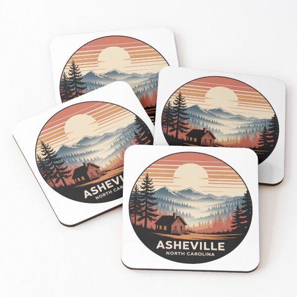 Item preview, Asheville North Carolina: Misty Cabin Mountain Sunset designed and sold by CircinusStore.