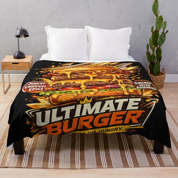 Item preview, Ultimate Burger: Fuel For The Hungry Stacked Cheeseburger Design designed and sold by irfanshikh.