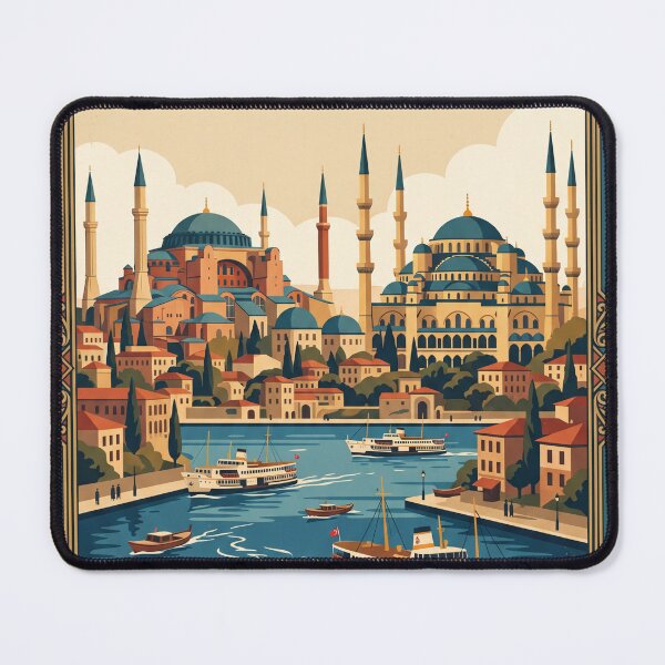 Item preview, Istanbul Turkey Vintage Travel Poster designed and sold by Bomax121.