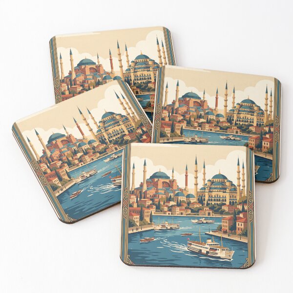 Item preview, Istanbul Turkey Vintage Travel Poster designed and sold by Bomax121.