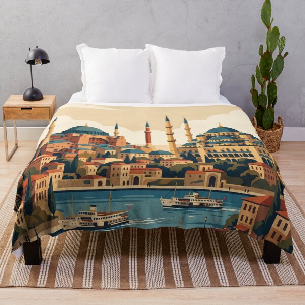 Item preview, Istanbul Turkey Vintage Travel Poster designed and sold by Bomax121.