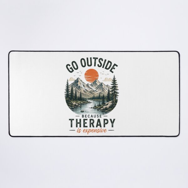 Item preview, Go outside, therapy is expensive designed and sold by thewandswant.