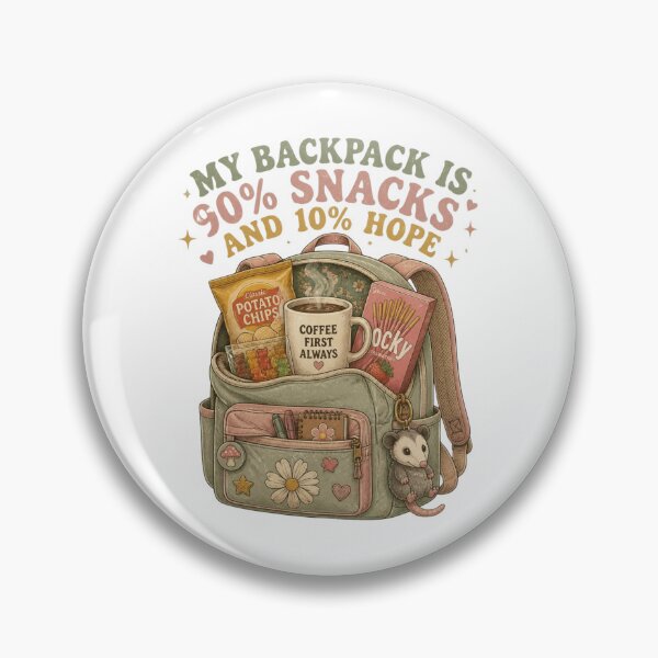 Item preview, My Backpack Is 90 Percent Snacks Funny Retro Schoo designed and sold by NikaRka.