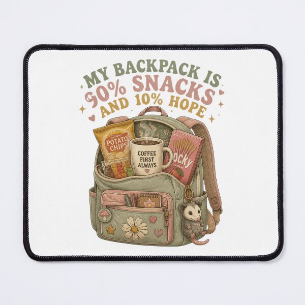Item preview, My Backpack Is 90 Percent Snacks Funny Retro Schoo designed and sold by NikaRka.