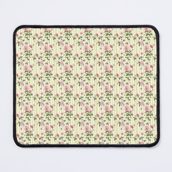 Item preview, Vintage Pink Floral and Yellow Stripes designed and sold by LouieVanille.