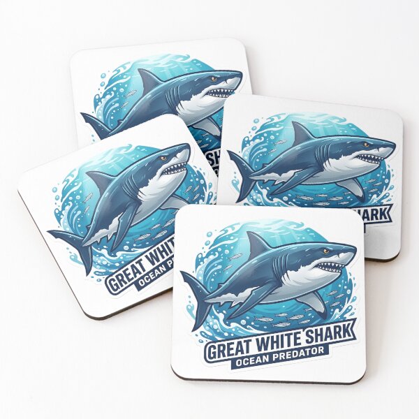 Item preview, Great White Shark Sticker | Ocean Predator Shark Art | Marine Life Graphic | Shark Lover Gift | Ocean Wildlife Design designed and sold by Bhaskar Digital Art.