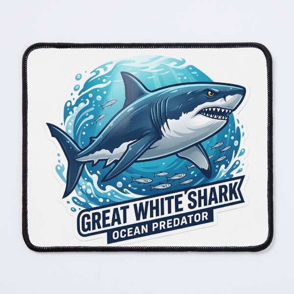 Item preview, Great White Shark Sticker | Ocean Predator Shark Art | Marine Life Graphic | Shark Lover Gift | Ocean Wildlife Design designed and sold by Bhaskar Digital Art.