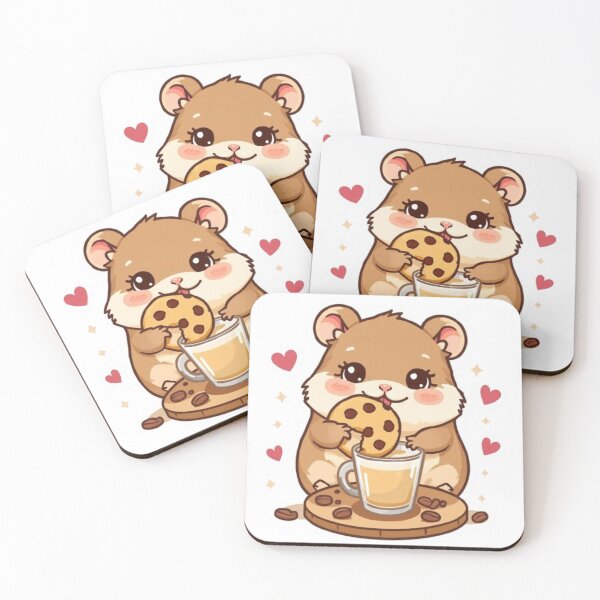 Item preview, Cute Cookie Time Mocha Hamster Sticker | Cozy Coffee & Cookie Kawaii Gift designed and sold by Stylestickers55.