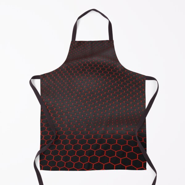 Item preview, Black Hexagon Red Mesh Tech Wave Pattern designed and sold by Aimaniia666.