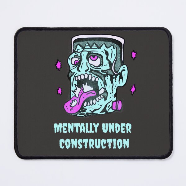 Item preview, Funny Frankenstein Mentally Under Construction Illustration designed and sold by beboplab.
