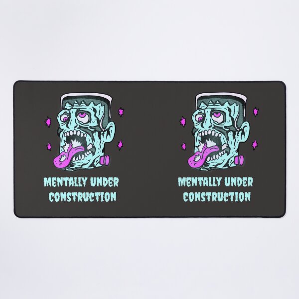 Item preview, Funny Frankenstein Mentally Under Construction Illustration designed and sold by beboplab.