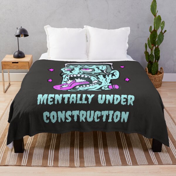 Item preview, Funny Frankenstein Mentally Under Construction Illustration designed and sold by beboplab.