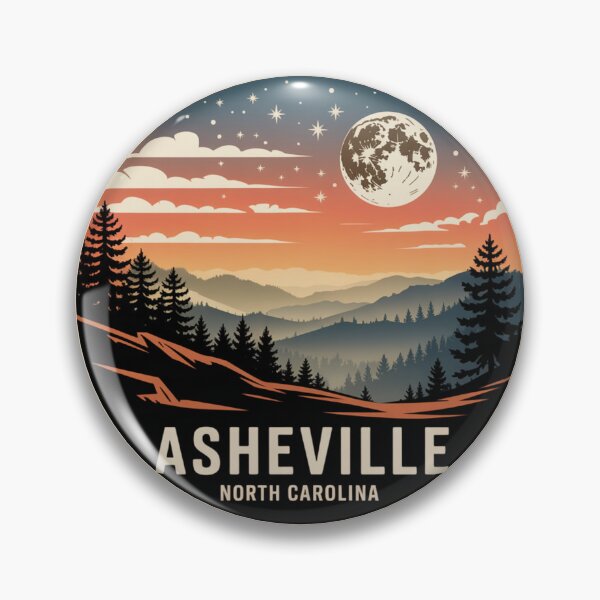 Item preview, Asheville North Carolina: Misty Mountain Nightscape designed and sold by CircinusStore.