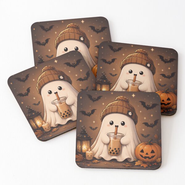 Item preview, Cute Ghost Boba Tea Halloween Spooky designed and sold by Soluna Studio.