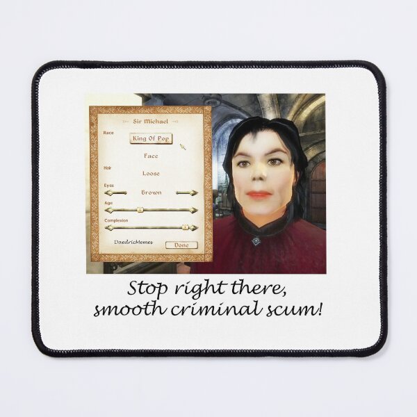 Item preview, The King of Pop Character Creation - Funny Elder Scrolls meme designed and sold by DaedricMemes.