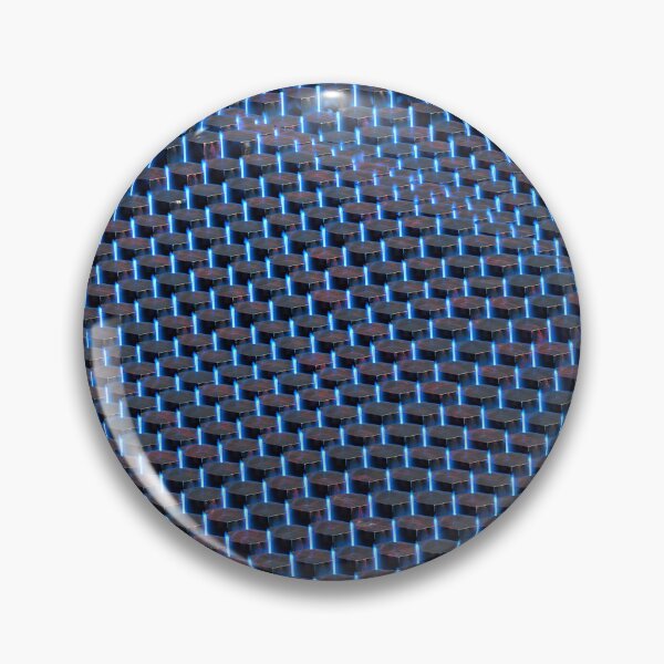 Item preview, Black and Blue Hexagon Column Tech Wave Pattern designed and sold by Aimaniia666.