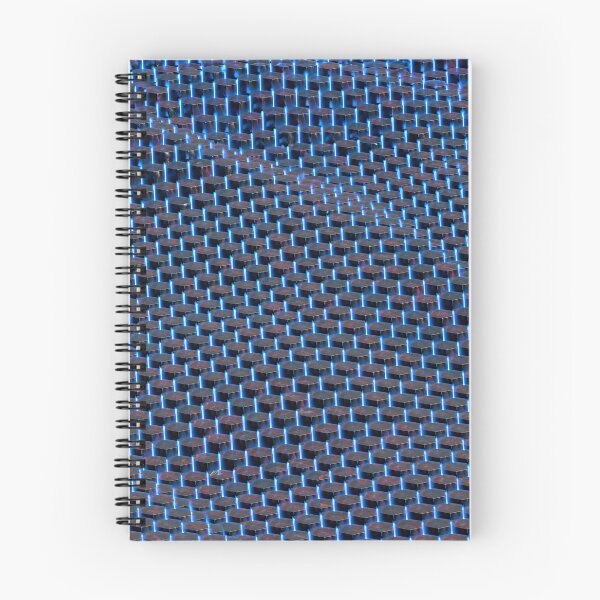 Item preview, Black and Blue Hexagon Column Tech Wave Pattern designed and sold by Aimaniia666.