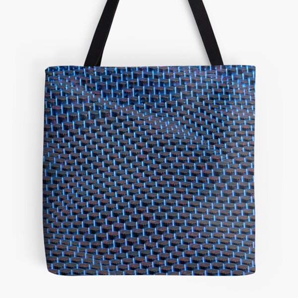 Item preview, Black and Blue Hexagon Column Tech Wave Pattern designed and sold by Aimaniia666.