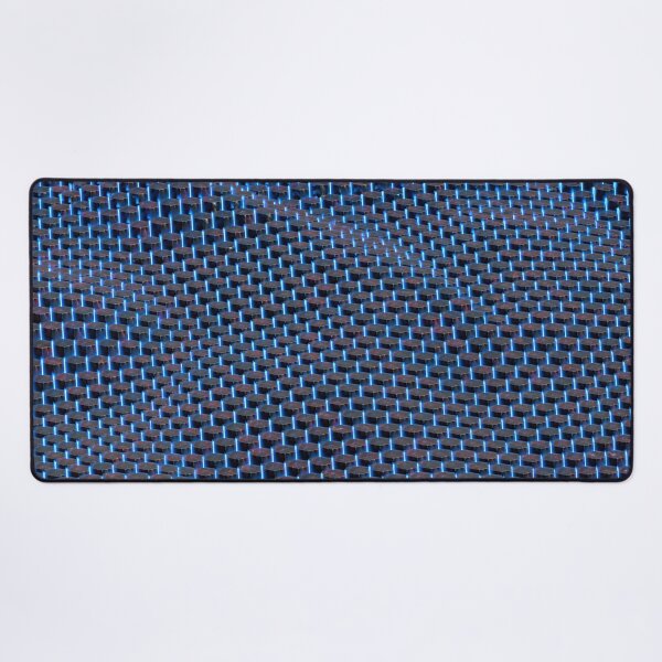 Item preview, Black and Blue Hexagon Column Tech Wave Pattern designed and sold by Aimaniia666.