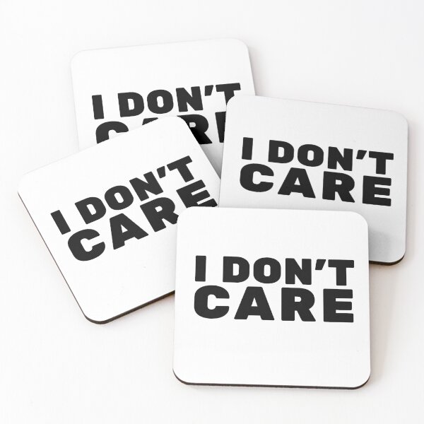 Item preview, I Don't Care – Bold Typography Statement  designed and sold by TheLordsofD.