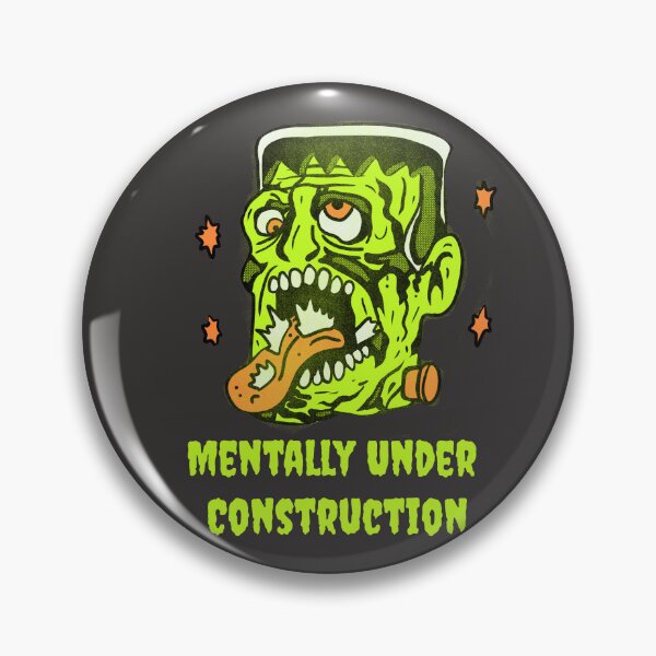 Item preview, Funny Frankenstein Mentally Under Construction Illustration designed and sold by beboplab.