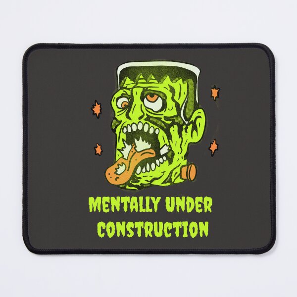Item preview, Funny Frankenstein Mentally Under Construction Illustration designed and sold by beboplab.