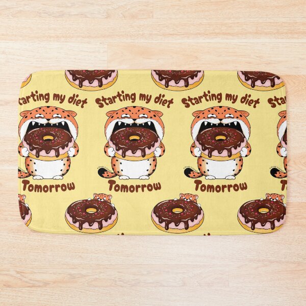 Item preview, Funny Diet Leopard with Donut designed and sold by Moody Critters.