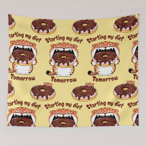 Item preview, Funny Diet Leopard with Donut designed and sold by Moody Critters.