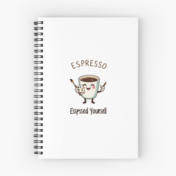 Item preview, Espresso Yourself Funny Watercolor Artist Coffee Cup Pun Sticker designed and sold by surbhiArt.