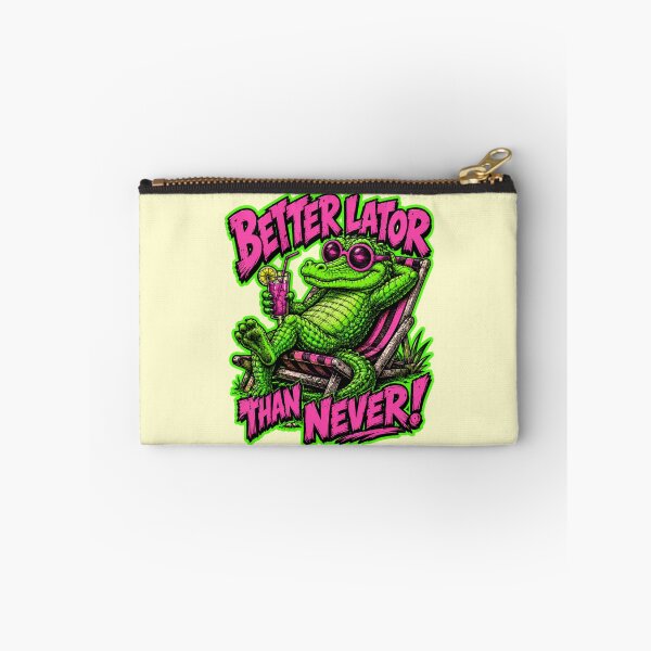 Item preview, Better Lator Than Never Funny Sarcastic Alligator Pun Neon Pop Art designed and sold by Anyshca.