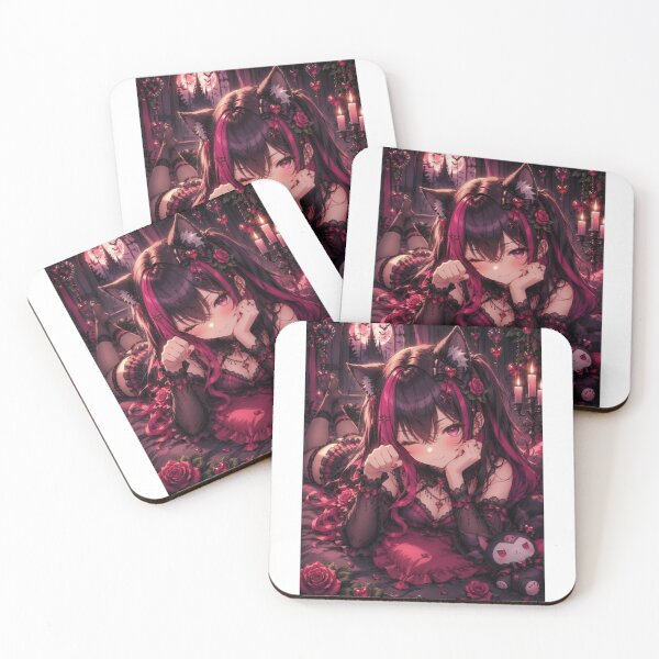 Item preview, Meow Come Closer – Dark Rose Neko Girl Gothic Aesthetic designed and sold by Revyra Design .